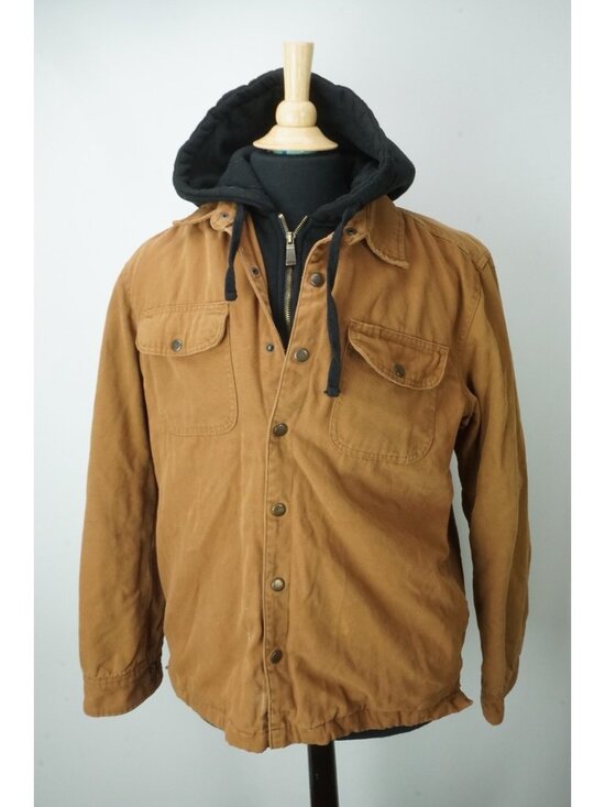 Cloudveil Other - Cloudveil Brown Canvas Sewn in Hooded Lined JAcket Coat Sz L